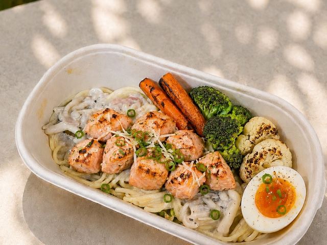 Salmon Mushroom Pasta